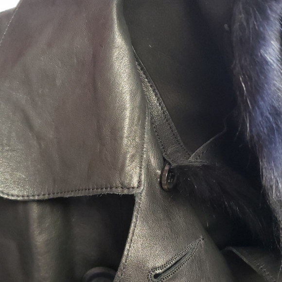 Karl Donohue Lambskin Leather Trenchcoat - Picture 5 of 8